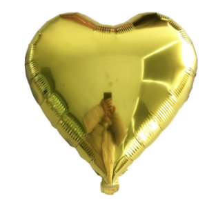 Кулька Сердце 10 дюймів ( 25 см ) ЗОЛОТЕ