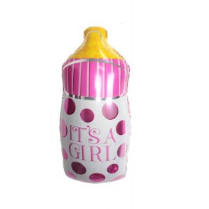 Кулька надувна Пляшечка Для Дівчинки  80 см