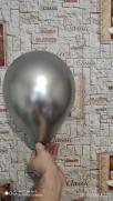 Повітряна кулька 10 дюймів (25 см) СРІБЛО ХРОМ