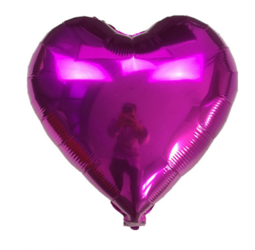 Кулька Сердце 10 дюймів ( 25 см ) ФУКСІЯ