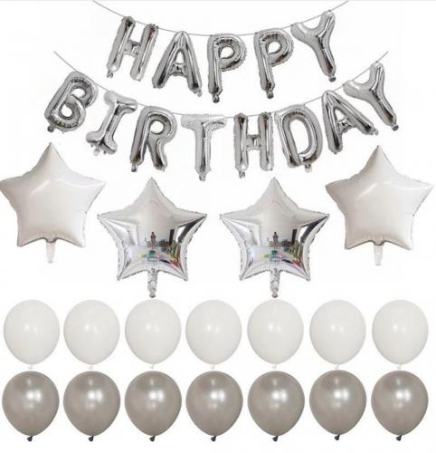 Набор шаров на день рождения, "HAPPY BIRTHDAY" 064