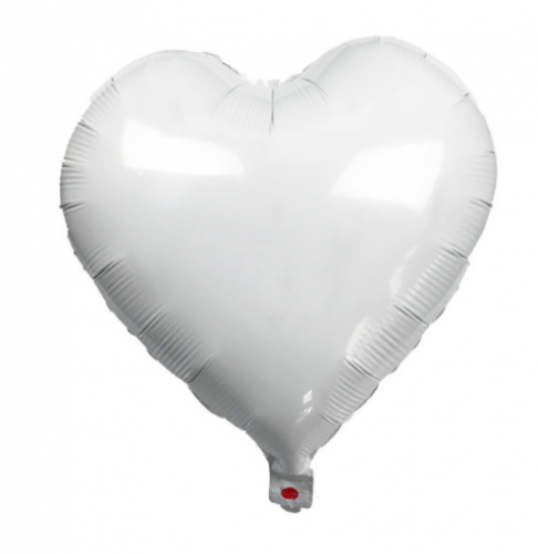 Кулька Сердце 18 дюймів ( 45 см ) БІЛЕ